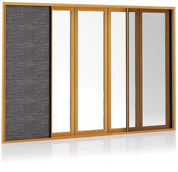 200 Series Integrated Doors with built-in insect screen and blind