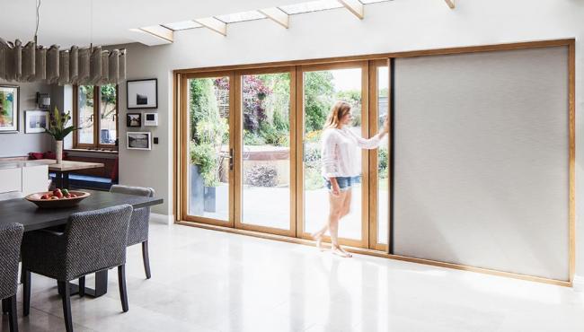 Blinds for Integrated Doors are available in two patterns and a range of colours